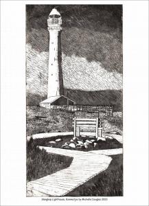 Slangkop Lighthouse by Michelle Dougla Surf Art Kommetjie